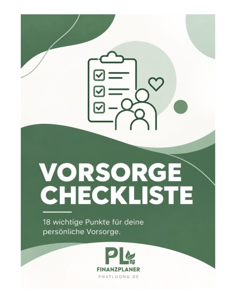 Vorschau der kostenlosen Vorsorge Checkliste